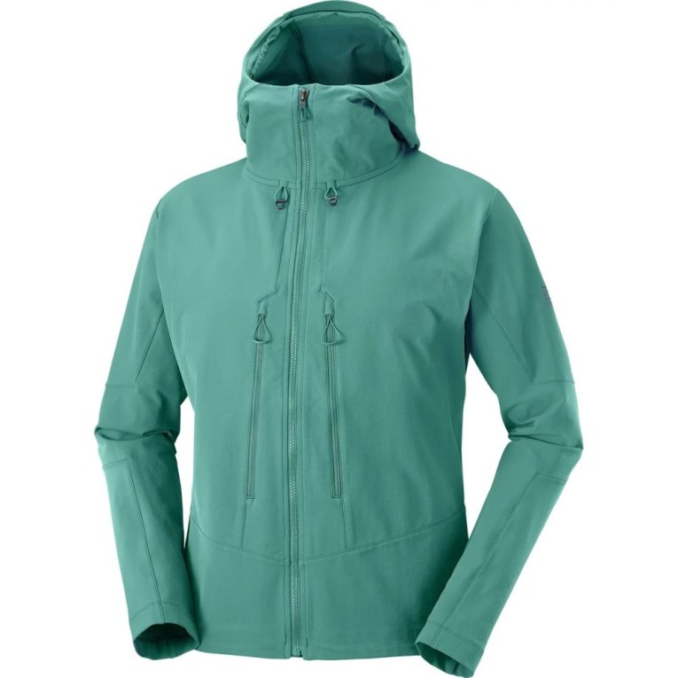 Turquoise Salomon Outpeak Softshell Full Zip Men's Jackets | IE UY7351